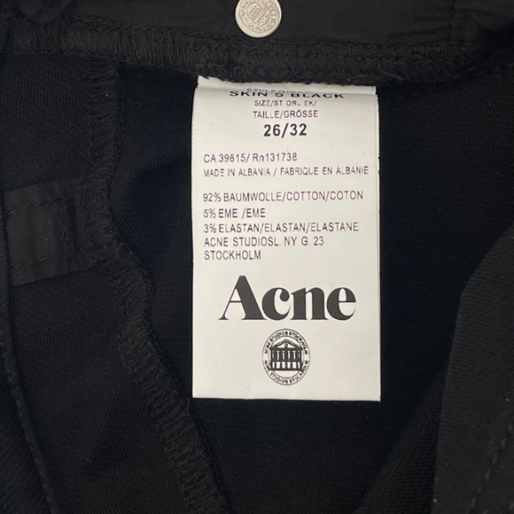 Acne Studios Skin 5 Black Skinny Jeans - Picture 8 of 14